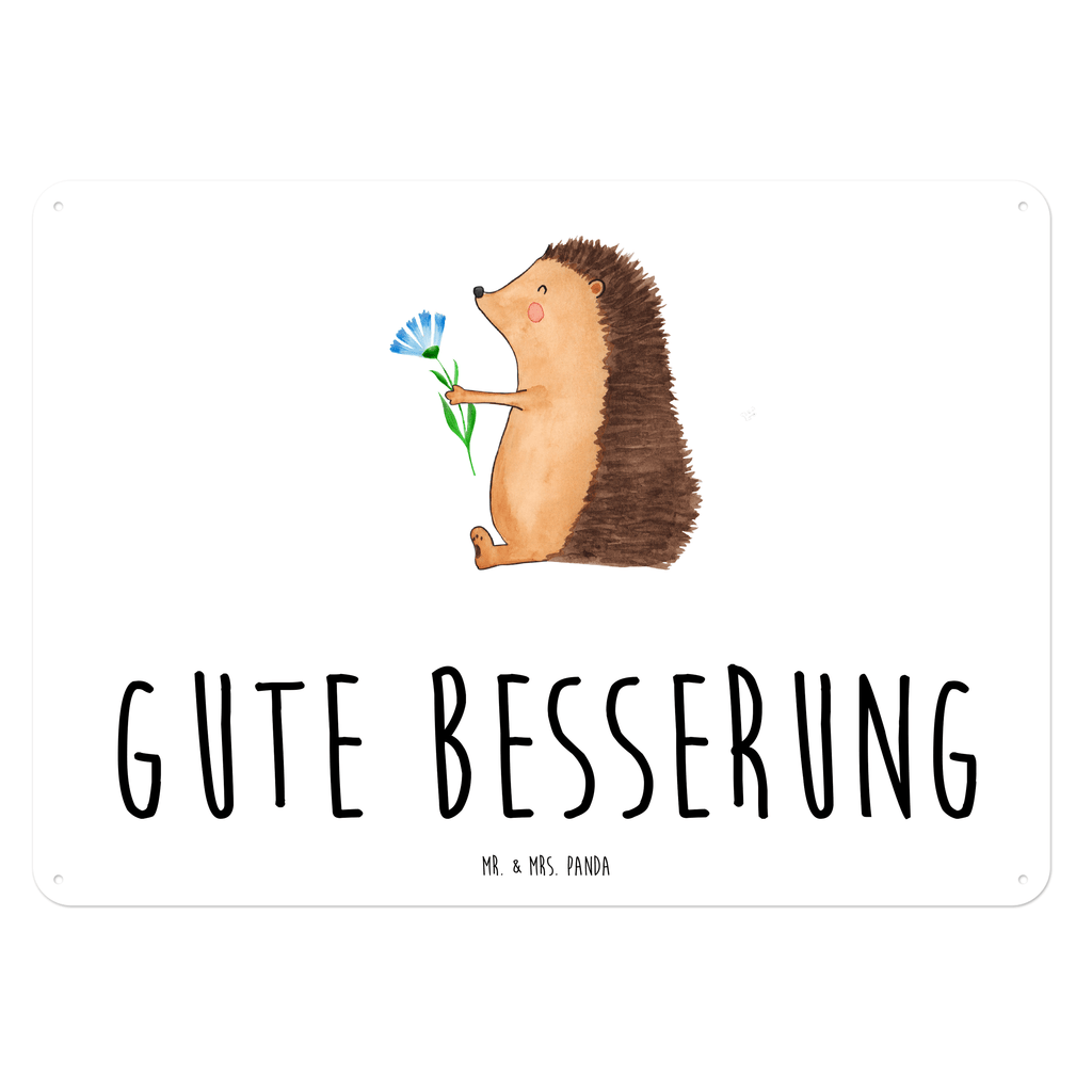 Blechschild Igel mit Blume Igel, Gute Besserung, Genesungswünsche, Krankheit, Krankenhaus, krank, Besuch Blechschild, Metallschild, Geschenk Schild, Schild, Magnet-Metall-Schild, Deko Schild, Wandschild, Wand-Dekoration, Türschild, Wandschild, Metallschild  süße Tiermotive, gute Laune, lustige Sprüche, Tiere