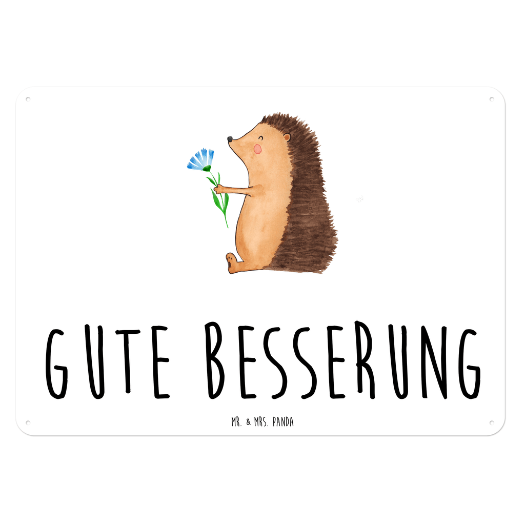 Blechschild Igel mit Blume Igel, Gute Besserung, Genesungswünsche, Krankheit, Krankenhaus, krank, Besuch Blechschild, Metallschild, Geschenk Schild, Schild, Magnet-Metall-Schild, Deko Schild, Wandschild, Wand-Dekoration, Türschild, Wandschild, Metallschild  süße Tiermotive, gute Laune, lustige Sprüche, Tiere