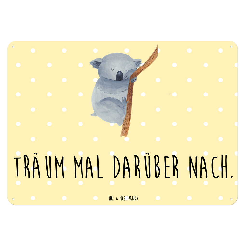 Blechschild Koalabär Koala, träumen, Traum, schlafen, Schlafzimmer, Traumland, Bär, Koalabär Blechschild, Metallschild, Geschenk Schild, Schild, Magnet-Metall-Schild, Deko Schild, Wandschild, Wand-Dekoration, Türschild, Wandschild, Metallschild  süße Tiermotive, gute Laune, lustige Sprüche, Tiere