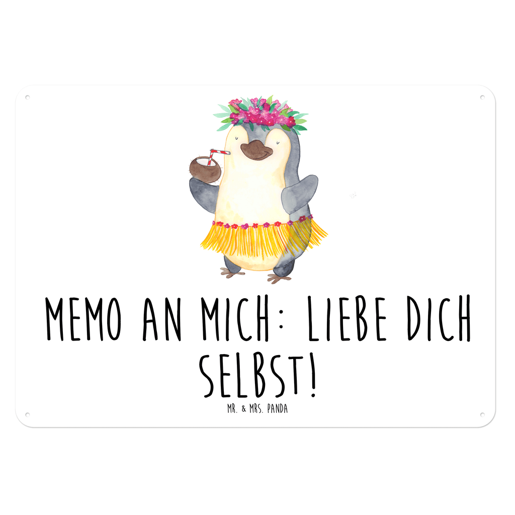 Blechschild Pinguin Kokosnuss Pinguin, Aloha, Hawaii, Urlaub, Kokosnuss, Pinguine,  Blechschild, Metallschild, Geschenk Schild, Schild, Magnet-Metall-Schild, Deko Schild, Wandschild, Wand-Dekoration, Türschild, Wandschild, Metallschild  Pinguin