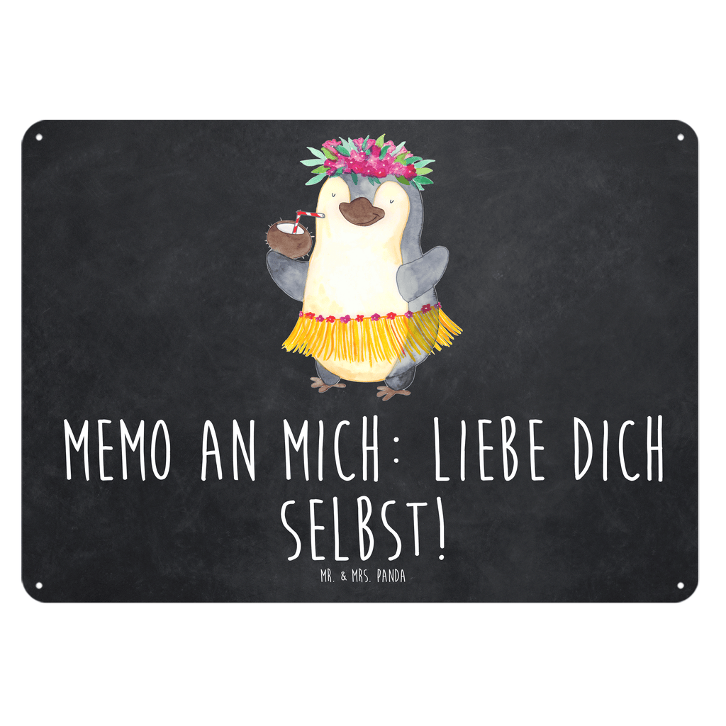 Blechschild Pinguin Kokosnuss Pinguin, Aloha, Hawaii, Urlaub, Kokosnuss, Pinguine,  Blechschild, Metallschild, Geschenk Schild, Schild, Magnet-Metall-Schild, Deko Schild, Wandschild, Wand-Dekoration, Türschild, Wandschild, Metallschild  Pinguin