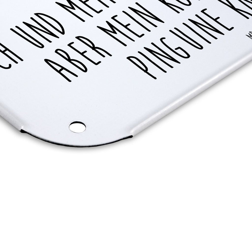 Blechschild Pinguin Mond Blechschild, Metallschild, Geschenk Schild, Schild, Magnet-Metall-Schild, Deko Schild, Wandschild, Wand-Dekoration, Türschild, Pinguin, Pinguine, Spruch, schlafen, Nachtruhe, Einschlafen, Schlafzimmer, Schlafstörungen, Gästezimmer
