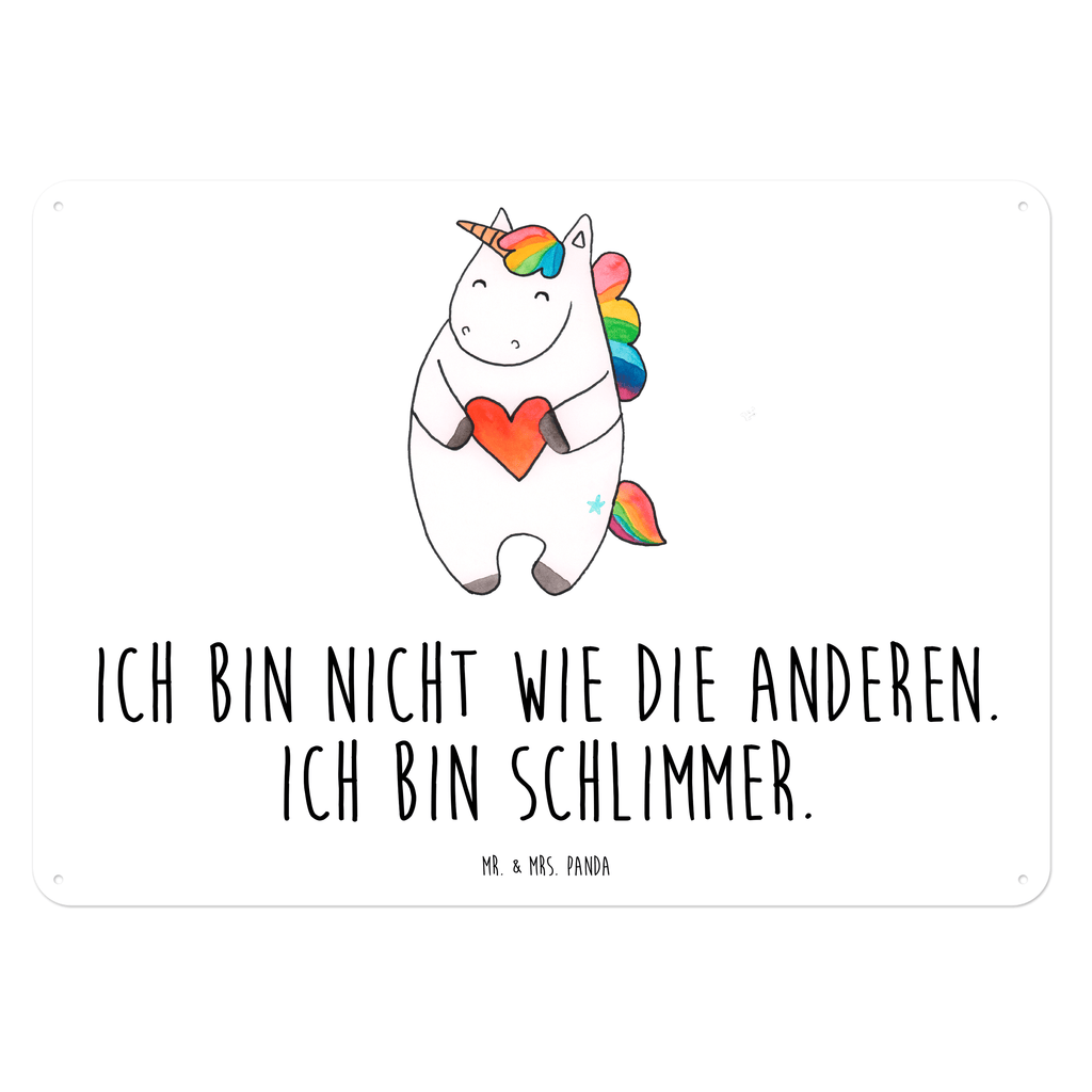 Blechschild Einhorn Herz Einhorn, Herz, Einhörner, Unicorn, schlimm, böse, witzig, lustig, Freundin, anders, bunt Blechschild, Metallschild, Geschenk Schild, Schild, Magnet-Metall-Schild, Deko Schild, Wandschild, Wand-Dekoration, Türschild, Wandschild, Metallschild  Einhorn, Einhörner, Einhorn Deko, Pegasus, Unicorn