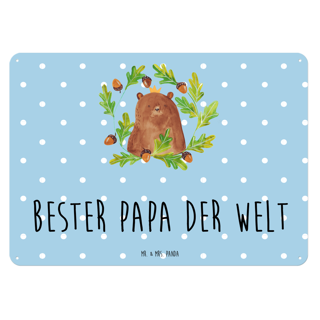 Blechschild Bär König Blechschild, Metallschild, Geschenk Schild, Schild, Magnet-Metall-Schild, Deko Schild, Wandschild, Wand-Dekoration, Türschild, Bär, Teddy, Teddybär, Papa, Papa Bär, bester Vater, bester Papa, weltbester Papa, Vatertag, Vater, Dad, Daddy, Papi