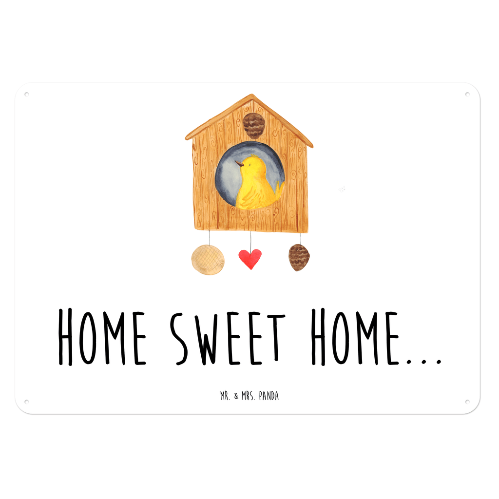 Blechschild Vogelhaus sweet Home Blechschild, Metallschild, Geschenk Schild, Schild, Magnet-Metall-Schild, Deko Schild, Wandschild, Wand-Dekoration, Türschild, Tiermotive, Gute Laune, lustige Sprüche, Tiere, Vogelhaus, Vogel, Home sweet Home, Einzug, Umzug, Geschenk, Einzugsgeschenk, Hausbau, Haus