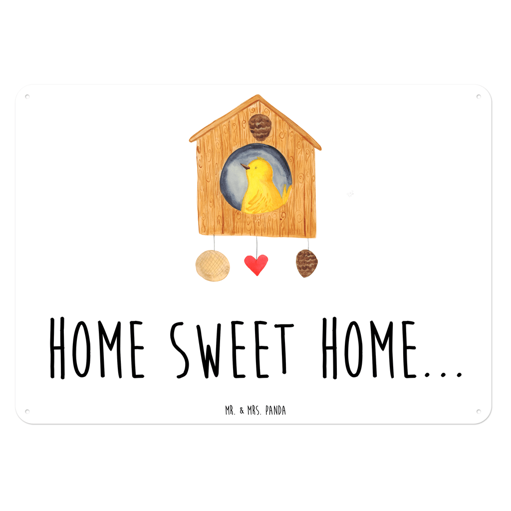 Blechschild Vogelhaus sweet Home Blechschild, Metallschild, Geschenk Schild, Schild, Magnet-Metall-Schild, Deko Schild, Wandschild, Wand-Dekoration, Türschild, Tiermotive, Gute Laune, lustige Sprüche, Tiere, Vogelhaus, Vogel, Home sweet Home, Einzug, Umzug, Geschenk, Einzugsgeschenk, Hausbau, Haus