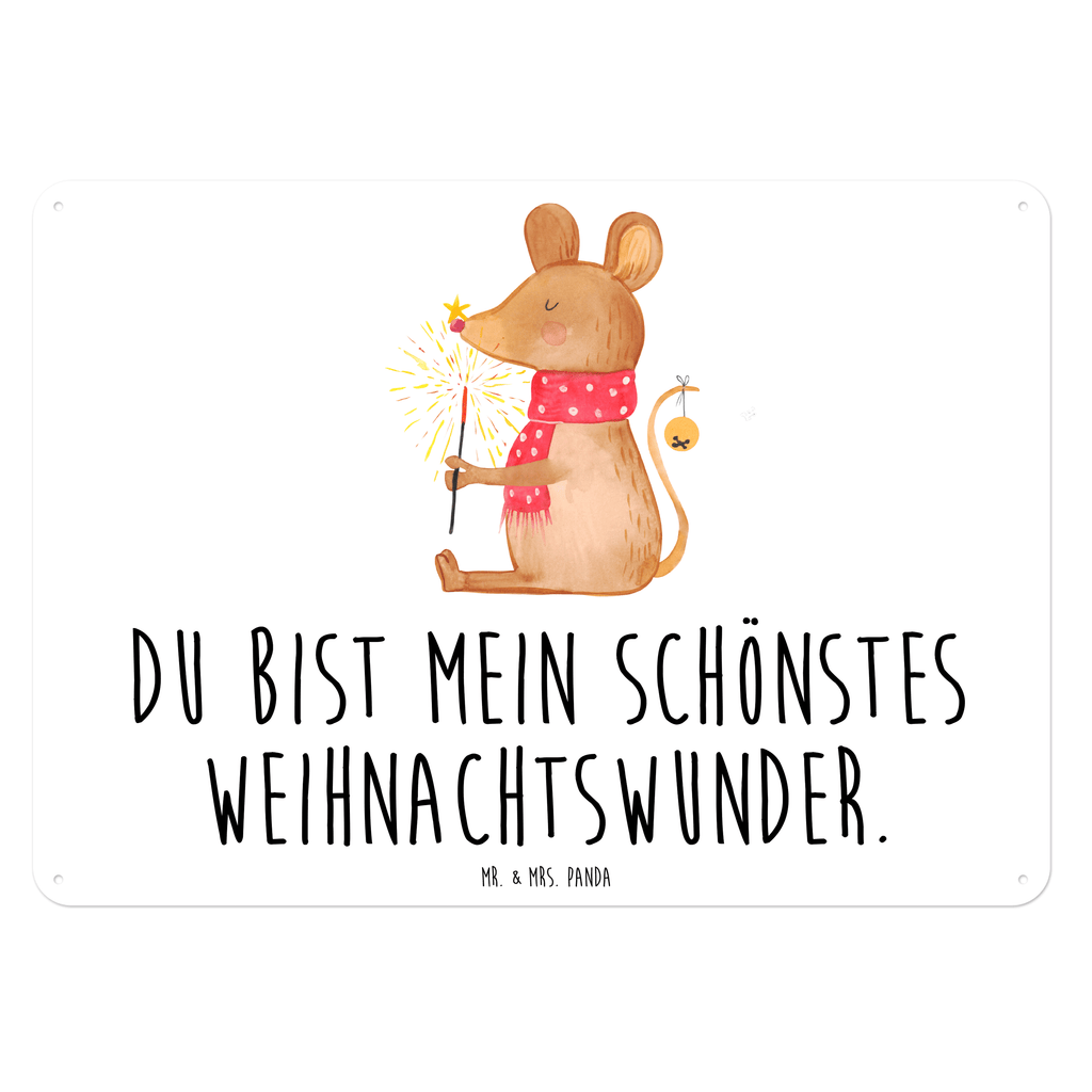 Blechschild Weihnachtsmaus Blechschild, Metallschild, Geschenk Schild, Schild, Magnet-Metall-Schild, Deko Schild, Wandschild, Wand-Dekoration, Türschild, Winter, Weihnachten, Weihnachtsdeko, Nikolaus, Advent, Heiligabend, Wintermotiv, Frohe Weihnachten, Weihnachtsgruß, Weihnachtsmotiv, Maus, Mäuschen, Weihnachtswunder