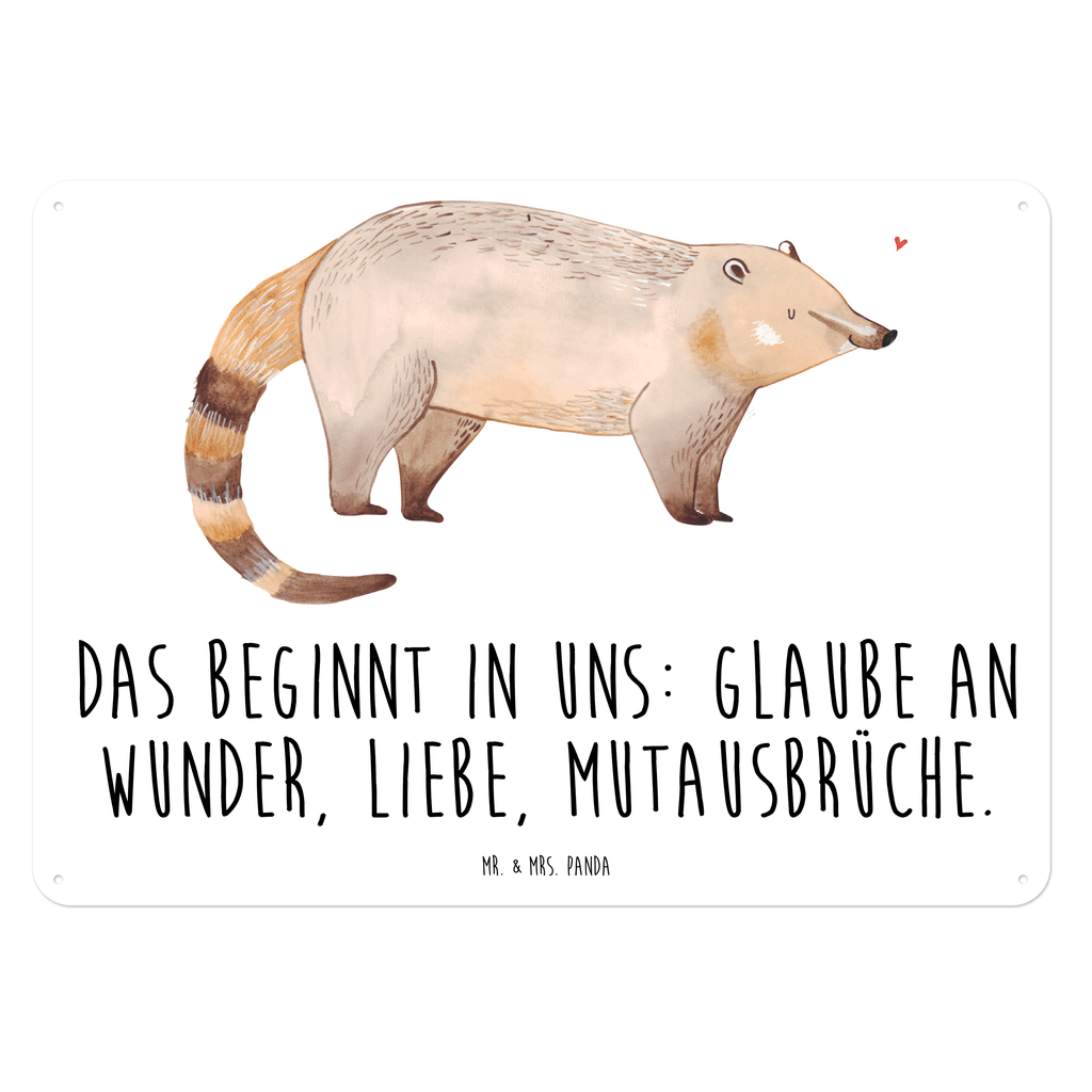 Blechschild Nasenbär Nasenbär, Nasenbären, Rüsselbär, Bär, Blechschild, Metallschild, Geschenk Schild, Schild, Magnet-Metall-Schild, Deko Schild, Wandschild, Wand-Dekoration, Türschild, Wandschild, Metallschild  süße Tiermotive, gute Laune, lustige Sprüche, Tiere
