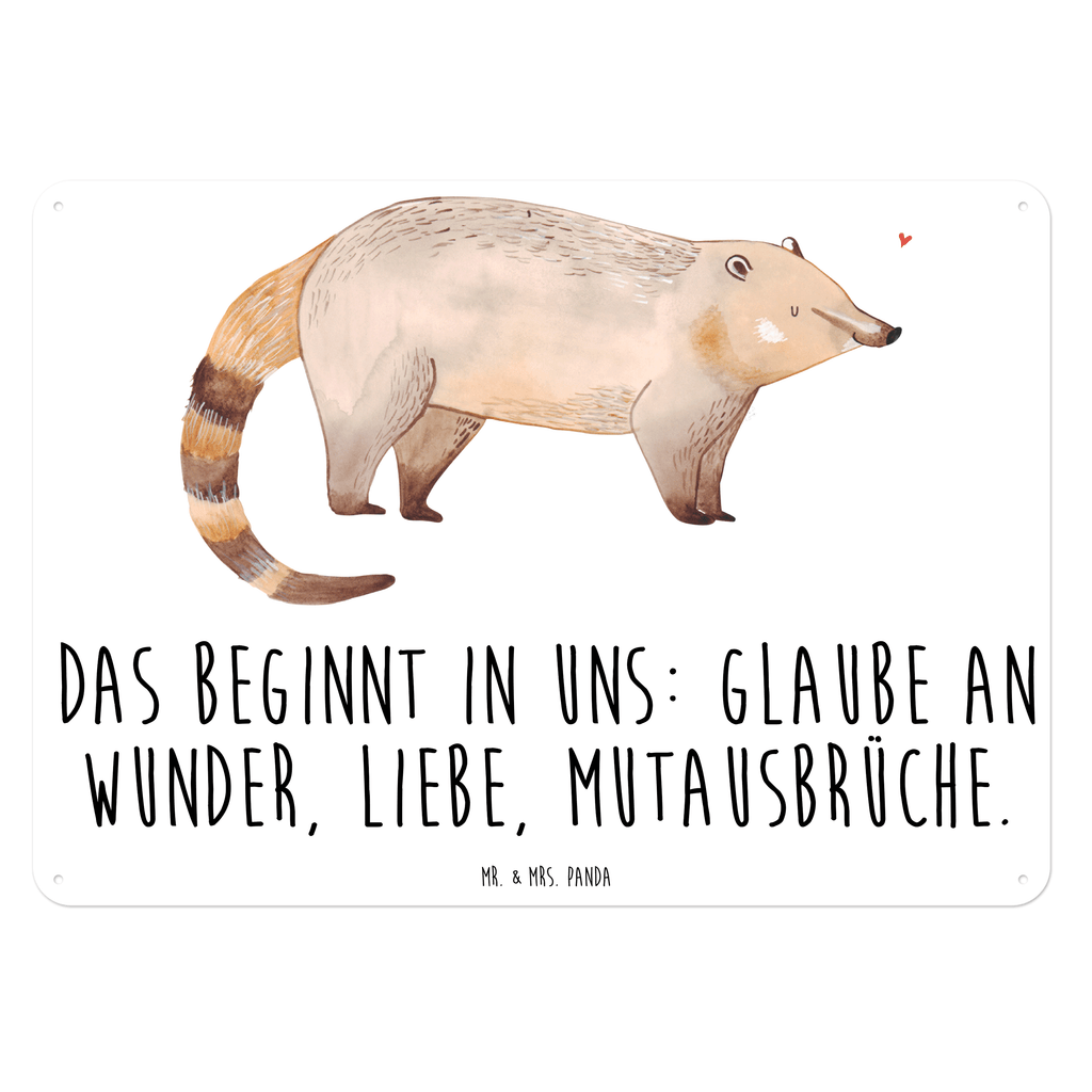 Blechschild Nasenbär Nasenbär, Nasenbären, Rüsselbär, Bär, Blechschild, Metallschild, Geschenk Schild, Schild, Magnet-Metall-Schild, Deko Schild, Wandschild, Wand-Dekoration, Türschild, Wandschild, Metallschild  süße Tiermotive, gute Laune, lustige Sprüche, Tiere