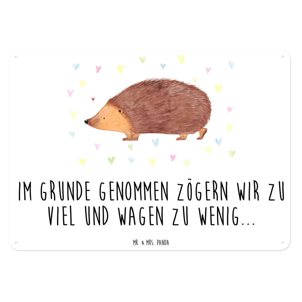 Blechschild Igel Herzen Liebe, Herz, Herzen, Igel, Vertrauen, Kuss, Leben Blechschild, Metallschild, Geschenk Schild, Schild, Magnet-Metall-Schild, Deko Schild, Wandschild, Wand-Dekoration, Türschild, Wandschild, Metallschild  süße Tiermotive, gute Laune, lustige Sprüche, Tiere