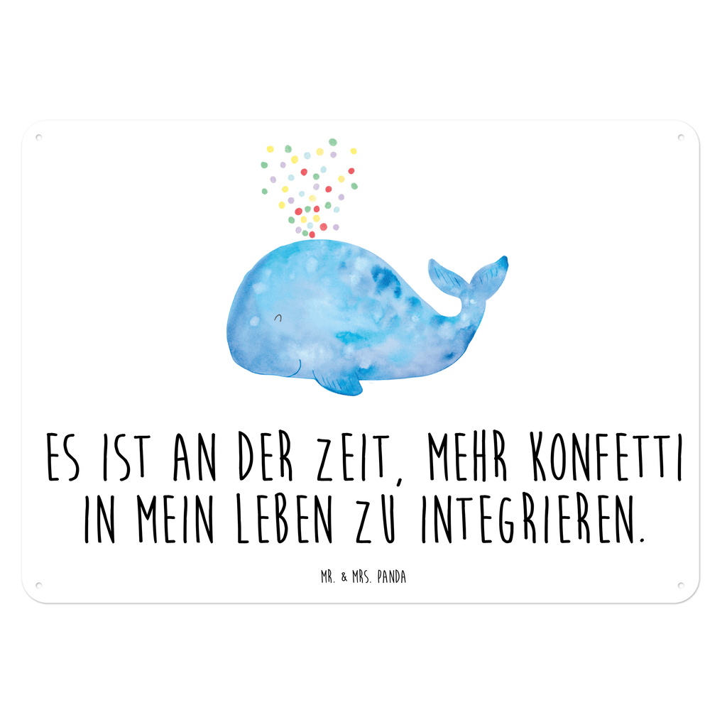 Blechschild Wal Konfetti Wal, Konfetti, Wale, Motivation, Neuanfang, Trennung, Diät, Abnehmen, Neustart, Lebensabschnitt, Geburtstag,  Blechschild, Metallschild, Geschenk Schild, Schild, Magnet-Metall-Schild, Deko Schild, Wandschild, Wand-Dekoration, Türschild, Wandschild, Metallschild  Meerestiere, Meer, Urlaub