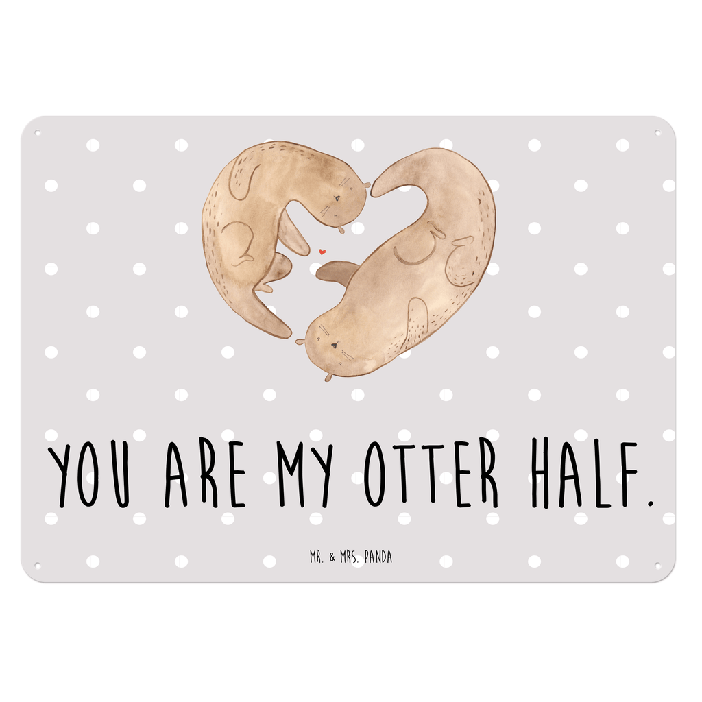 Blechschild Otter Herz Otter,  Seeotter, Liebe, Herz, Liebesbeweis, Liebesgeschenk, Bessere Hälfte, Love you, Jahrestag, Hochzeitstag, Verlobung, gemeinsames Leben Blechschild, Metallschild, Geschenk Schild, Schild, Magnet-Metall-Schild, Deko Schild, Wandschild, Wand-Dekoration, Türschild, Wandschild, Metallschild  Otter,  Fischotter,  Seeotter