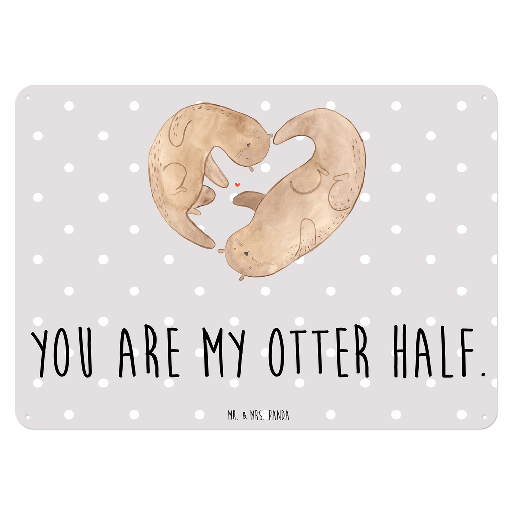 Blechschild Otter Herz Otter,  Seeotter, Liebe, Herz, Liebesbeweis, Liebesgeschenk, Bessere Hälfte, Love you, Jahrestag, Hochzeitstag, Verlobung, gemeinsames Leben Blechschild, Metallschild, Geschenk Schild, Schild, Magnet-Metall-Schild, Deko Schild, Wandschild, Wand-Dekoration, Türschild, Wandschild, Metallschild  Otter,  Fischotter,  Seeotter