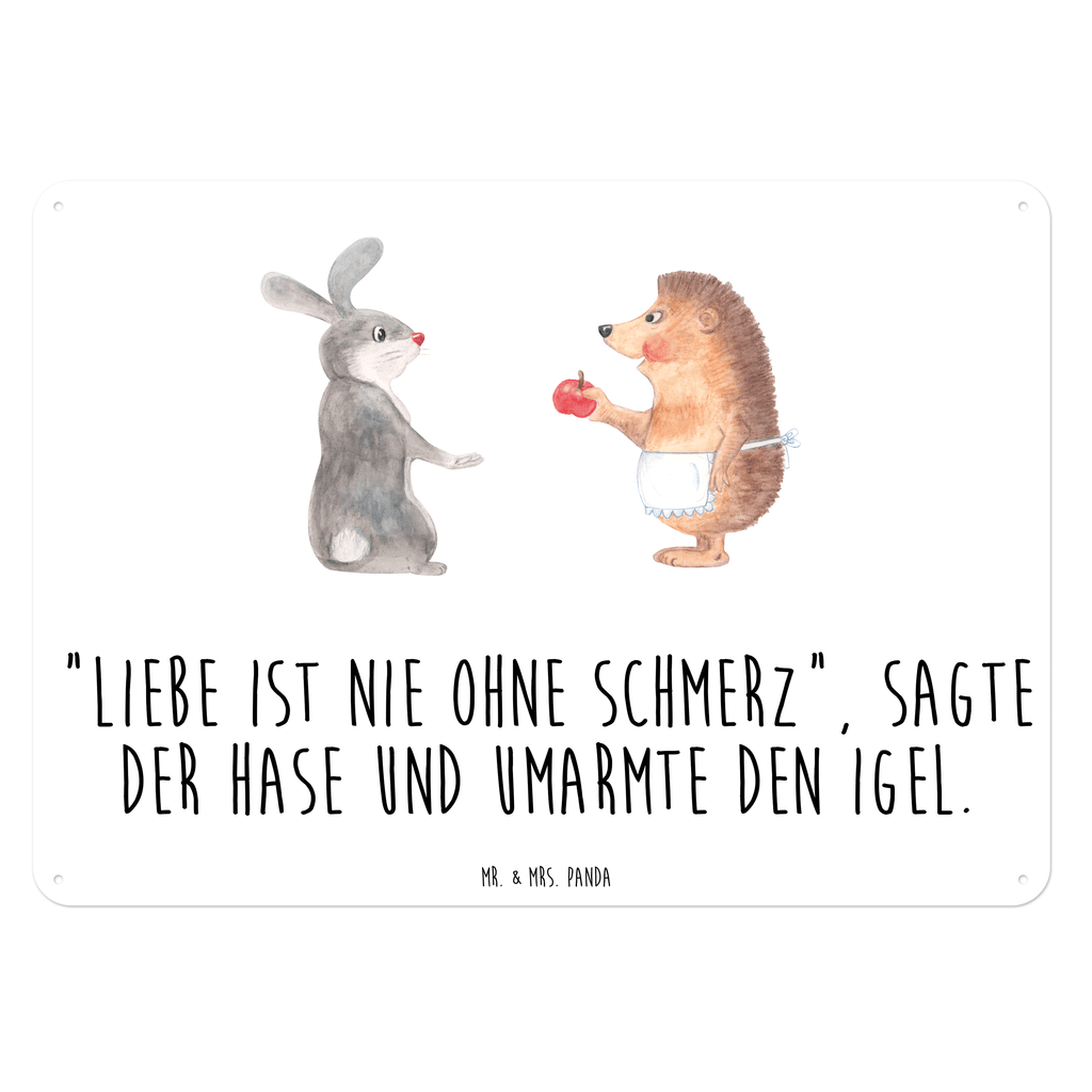 Blechschild Liebe ist nie ohne Schmerz Igel und Hase, Igel, Hase, Liebe Spruch, Liebeskummer Geschenk, Herzschmerz, Trösten, Trennungsschmerz, Spruch romantisch Blechschild, Metallschild, Geschenk Schild, Schild, Magnet-Metall-Schild, Deko Schild, Wandschild, Wand-Dekoration, Türschild, Wandschild, Metallschild  süße Tiermotive, gute Laune, lustige Sprüche, Tiere