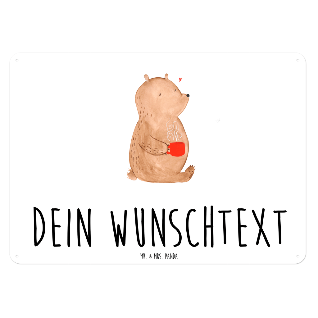 Personalisiertes Blechschild Bär Morgenkaffee Blechschild, Metallschild, Geschenk Schild, Schild, Magnet-Metall-Schild, Deko Schild, Wandschild, Wand-Dekoration, Türschild, Liebe, Partner, Freund, Freundin, Ehemann, Ehefrau, Heiraten, Verlobung, Heiratsantrag, Liebesgeschenk, Jahrestag, Hocheitstag, Valentinstag, Geschenk für Frauen, Hochzeitstag, Mitbringsel, Geschenk für Freundin, Geschenk für Partner, Liebesbeweis, für Männer, für Ehemann