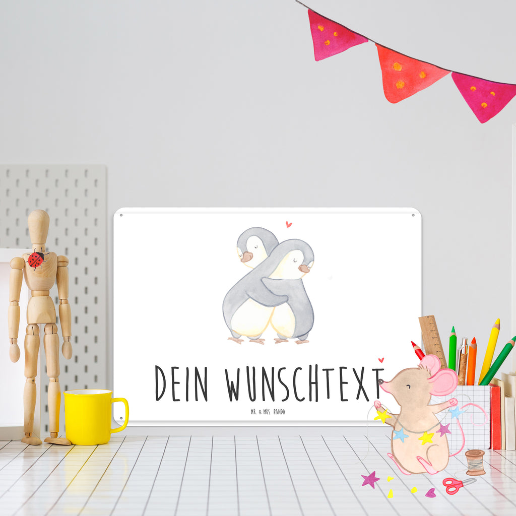 Personalisiertes Blechschild Pinguine Kuscheln Blechschild, Metallschild, Geschenk Schild, Schild, Magnet-Metall-Schild, Deko Schild, Wandschild, Wand-Dekoration, Türschild, Liebe, Partner, Freund, Freundin, Ehemann, Ehefrau, Heiraten, Verlobung, Heiratsantrag, Liebesgeschenk, Jahrestag, Hocheitstag, Valentinstag, Geschenk für Frauen, Hochzeitstag, Mitbringsel, Geschenk für Freundin, Geschenk für Partner, Liebesbeweis, für Männer, für Ehemann