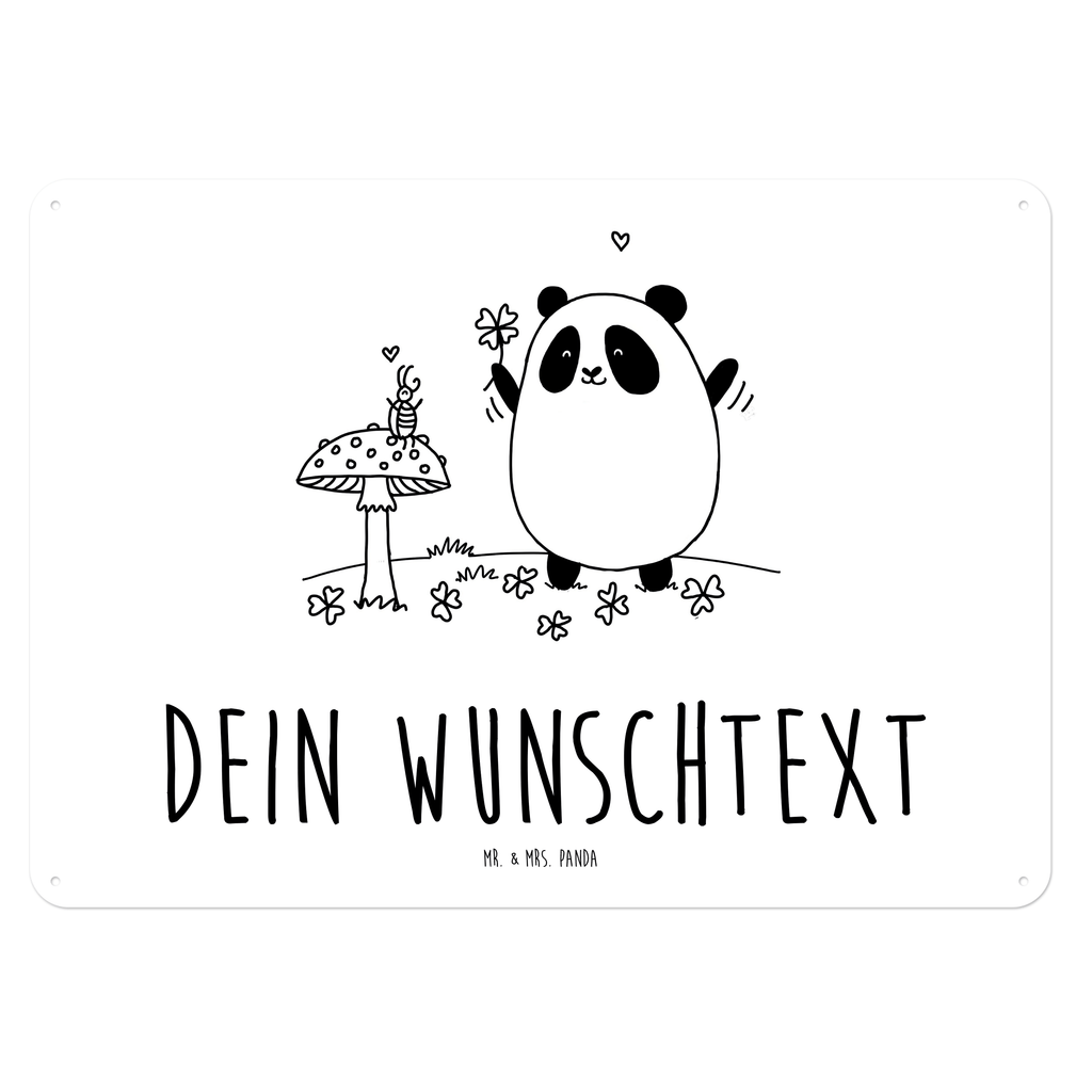 Personalisiertes Blechschild Easy & Peasy Viel Glück