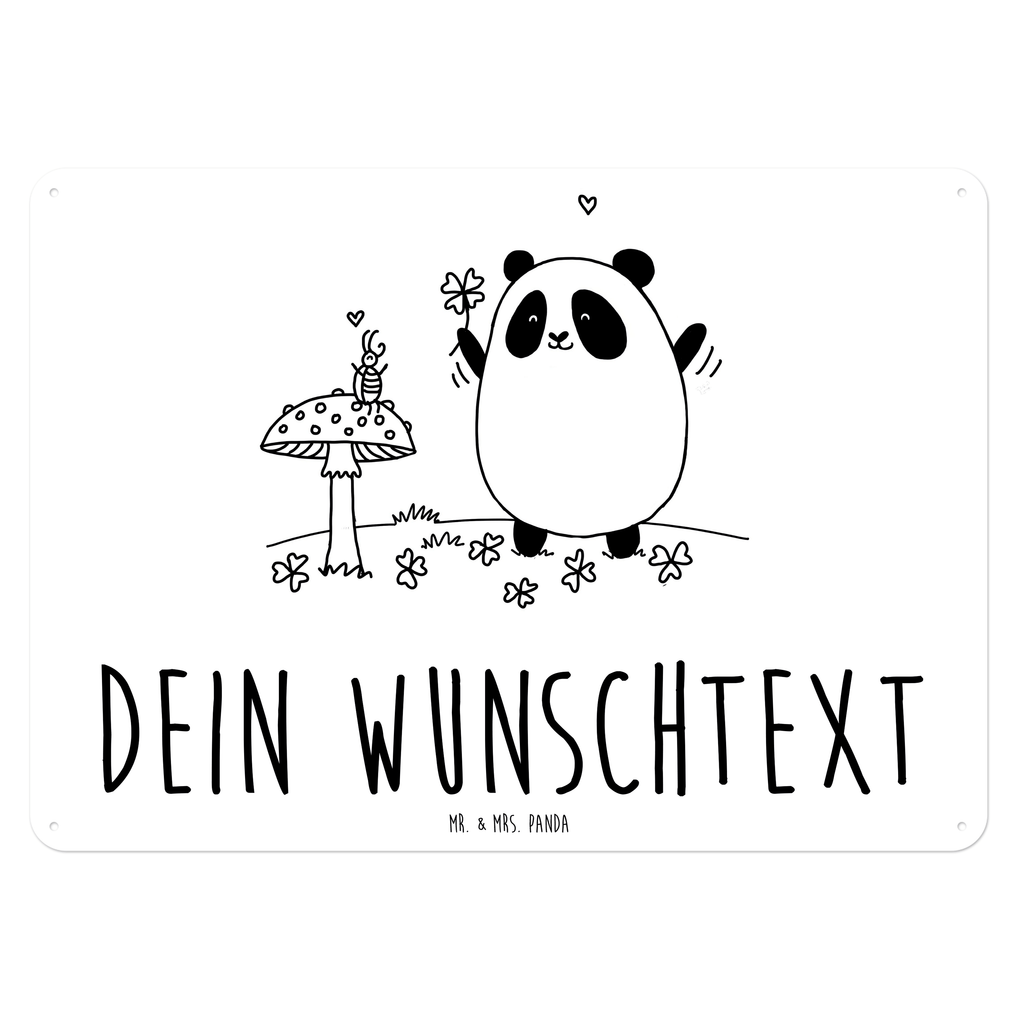 Personalisiertes Blechschild Easy & Peasy Viel Glück