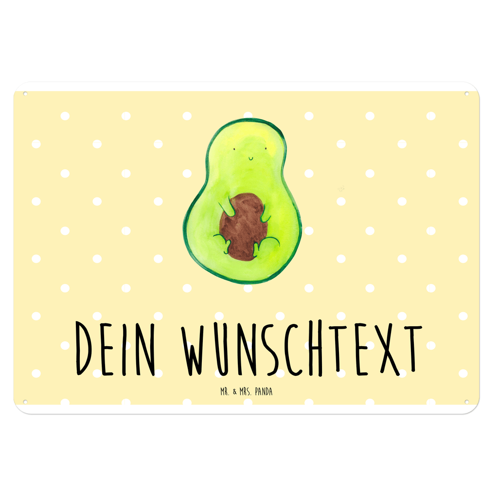 Personalisiertes Blechschild Avocado mit Kern Blechschild, Metallschild, Geschenk Schild, Schild, Magnet-Metall-Schild, Deko Schild, Wandschild, Wand-Dekoration, Türschild, Avocado, Veggie, Vegan, Gesund, Avokado, Avocadokern, Kern, Pflanze, Spruch Leben