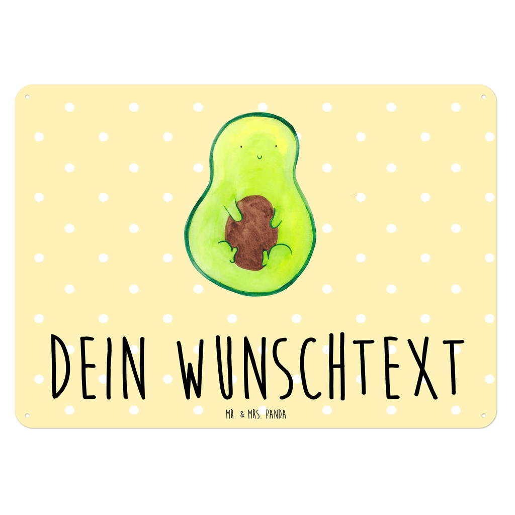 Personalisiertes Blechschild Avocado mit Kern Blechschild, Metallschild, Geschenk Schild, Schild, Magnet-Metall-Schild, Deko Schild, Wandschild, Wand-Dekoration, Türschild, Avocado, Veggie, Vegan, Gesund, Avokado, Avocadokern, Kern, Pflanze, Spruch Leben