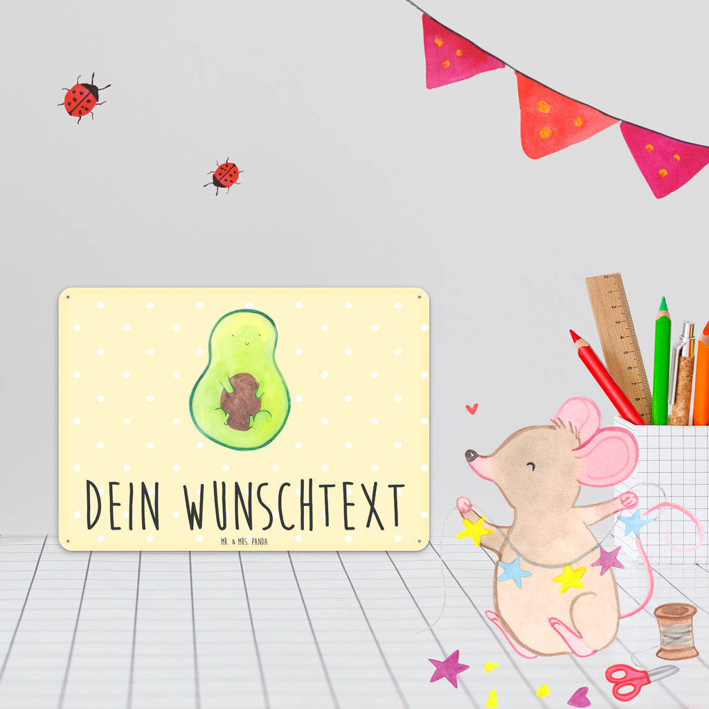 Personalisiertes Blechschild Avocado mit Kern Blechschild, Metallschild, Geschenk Schild, Schild, Magnet-Metall-Schild, Deko Schild, Wandschild, Wand-Dekoration, Türschild, Avocado, Veggie, Vegan, Gesund, Avokado, Avocadokern, Kern, Pflanze, Spruch Leben