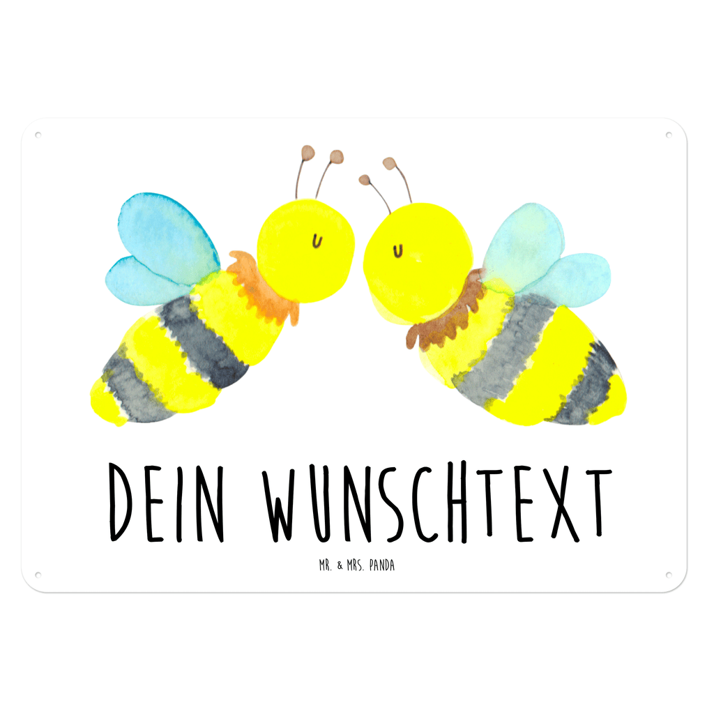 Personalisiertes Blechschild Biene Liebe Blechschild, Metallschild, Geschenk Schild, Schild, Magnet-Metall-Schild, Deko Schild, Wandschild, Wand-Dekoration, Türschild, Biene, Wespe, Hummel