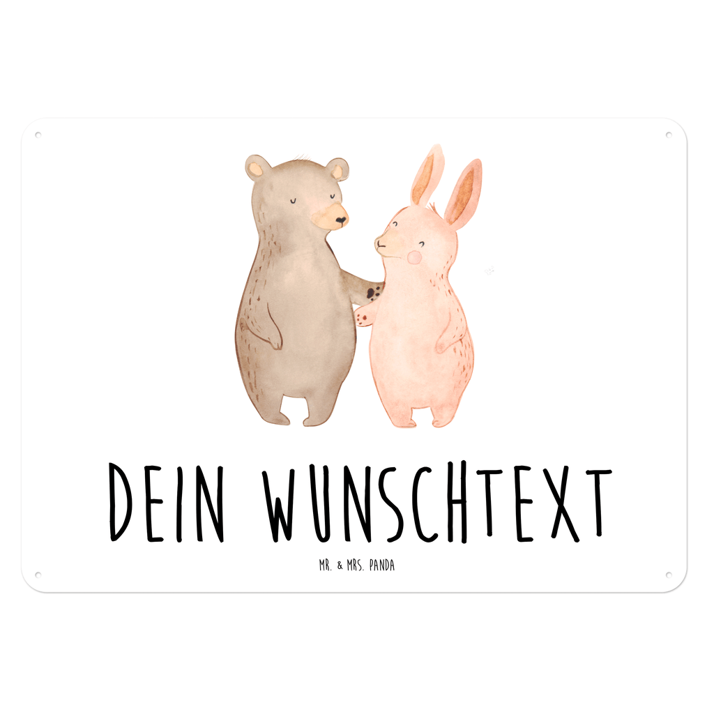 Personalisiertes Blechschild Bär Hase Umarmen Blechschild, Metallschild, Geschenk Schild, Schild, Magnet-Metall-Schild, Deko Schild, Wandschild, Wand-Dekoration, Türschild, Liebe, Partner, Freund, Freundin, Ehemann, Ehefrau, Heiraten, Verlobung, Heiratsantrag, Liebesgeschenk, Jahrestag, Hocheitstag, Freunde, bester Freund, Hase, Bär, Bärchen, best friends