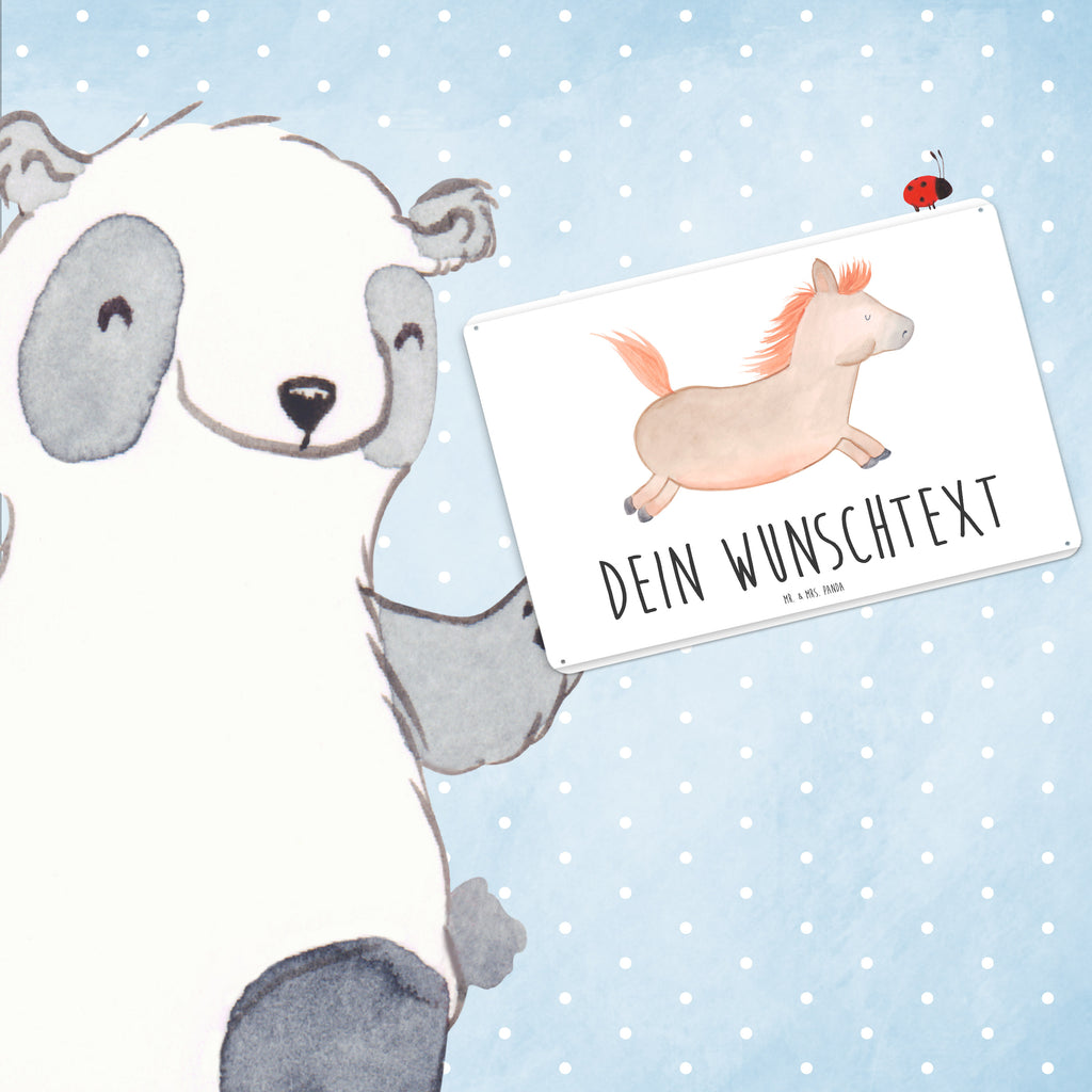Personalisiertes Blechschild Pferd springt Blechschild, Metallschild, Geschenk Schild, Schild, Magnet-Metall-Schild, Deko Schild, Wandschild, Wand-Dekoration, Türschild, Bauernhof, Hoftiere, Landwirt, Landwirtin, Pferd, Pony, Pferde, Stall, Pferdestall, ausreiten, reiten, Pferdebesitzer