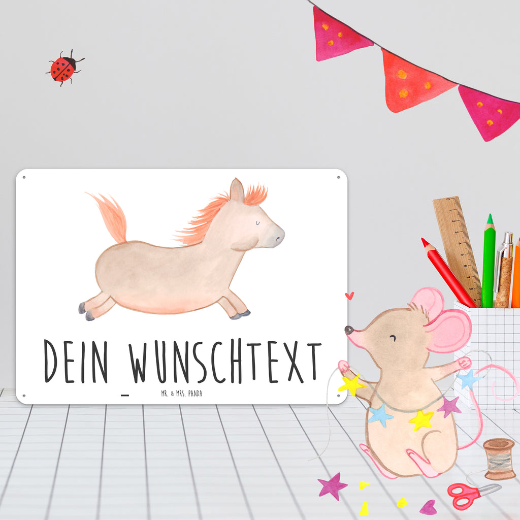 Personalisiertes Blechschild Pferd springt Blechschild, Metallschild, Geschenk Schild, Schild, Magnet-Metall-Schild, Deko Schild, Wandschild, Wand-Dekoration, Türschild, Bauernhof, Hoftiere, Landwirt, Landwirtin, Pferd, Pony, Pferde, Stall, Pferdestall, ausreiten, reiten, Pferdebesitzer