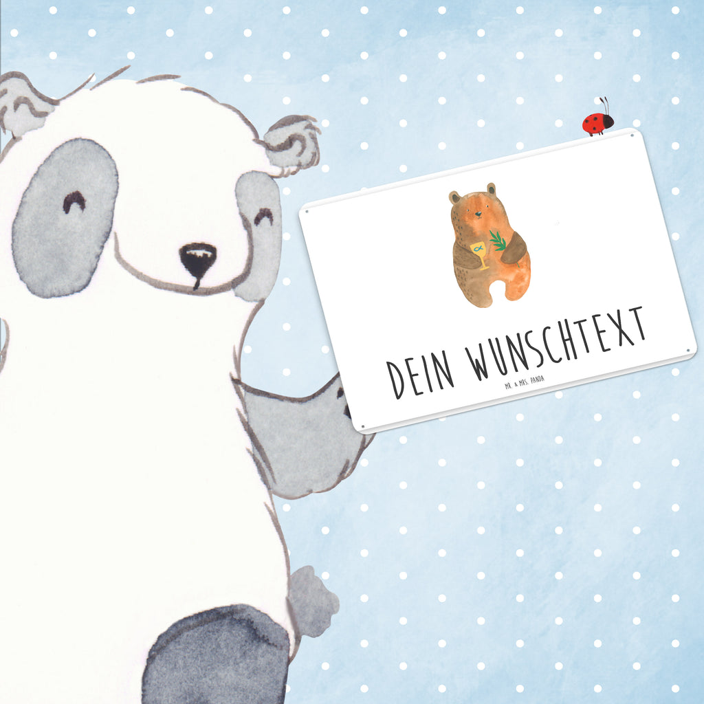 Personalisiertes Blechschild Konfirmation-Bär Blechschild, Metallschild, Geschenk Schild, Schild, Magnet-Metall-Schild, Deko Schild, Wandschild, Wand-Dekoration, Türschild, Bär, Teddy, Teddybär, Konfirmation, Kirche, evangelisch, Gottesdienst