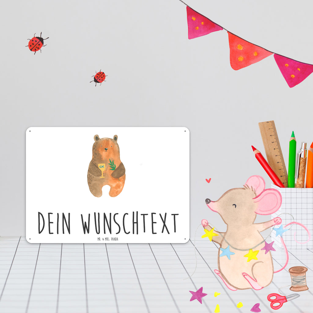 Personalisiertes Blechschild Konfirmation-Bär Blechschild, Metallschild, Geschenk Schild, Schild, Magnet-Metall-Schild, Deko Schild, Wandschild, Wand-Dekoration, Türschild, Bär, Teddy, Teddybär, Konfirmation, Kirche, evangelisch, Gottesdienst