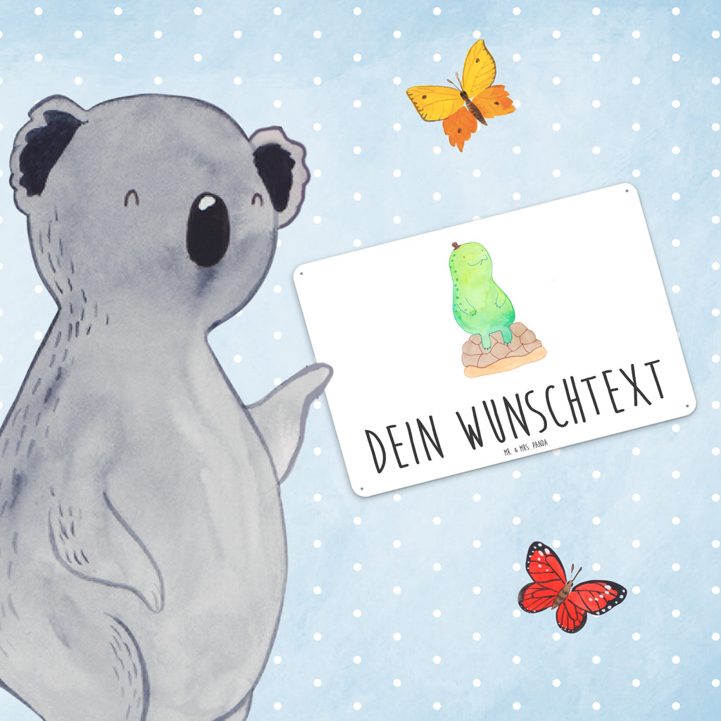 Personalisiertes Blechschild Schildkröte pausiert Blechschild, Metallschild, Geschenk Schild, Schild, Magnet-Metall-Schild, Deko Schild, Wandschild, Wand-Dekoration, Türschild, Schildkröte, Achtsamkeit, Entschleunigen, achtsam