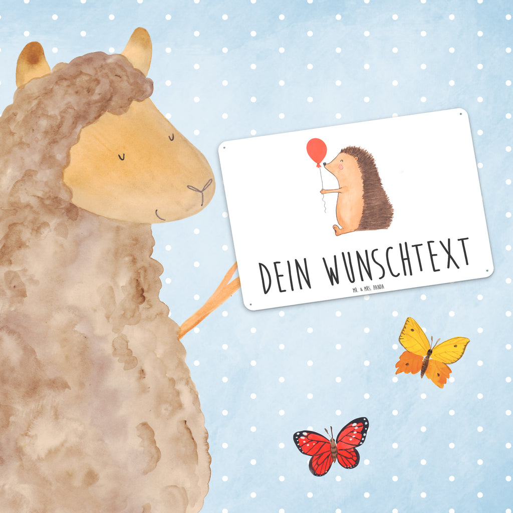 Personalisiertes Blechschild Igel mit Luftballon Blechschild, Metallschild, Geschenk Schild, Schild, Magnet-Metall-Schild, Deko Schild, Wandschild, Wand-Dekoration, Türschild, Tiermotive, Gute Laune, lustige Sprüche, Tiere, Igel, Geburtstag, Herzlichen Glückwunsch, Glückwunsch, Geburtstagskind, Ballon, Happy Birthday