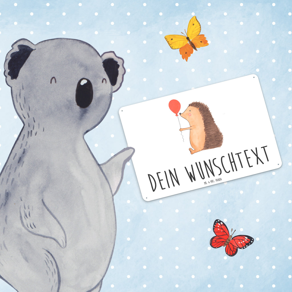 Personalisiertes Blechschild Igel mit Luftballon Blechschild, Metallschild, Geschenk Schild, Schild, Magnet-Metall-Schild, Deko Schild, Wandschild, Wand-Dekoration, Türschild, Tiermotive, Gute Laune, lustige Sprüche, Tiere, Igel, Geburtstag, Herzlichen Glückwunsch, Glückwunsch, Geburtstagskind, Ballon, Happy Birthday