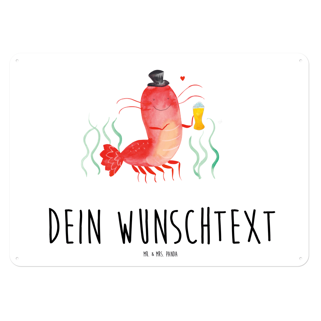 Personalisiertes Blechschild Hummer mit Weizen Blechschild, Metallschild, Geschenk Schild, Schild, Magnet-Metall-Schild, Deko Schild, Wandschild, Wand-Dekoration, Türschild, Meerestiere, Meer, Urlaub, Garnele, Garnelen, Bier, Kochen, Männerhaushalt, Junggeselle, Junggesellin, Bierliebhaber, Kneipe, Gasthaus, Wirtschaft