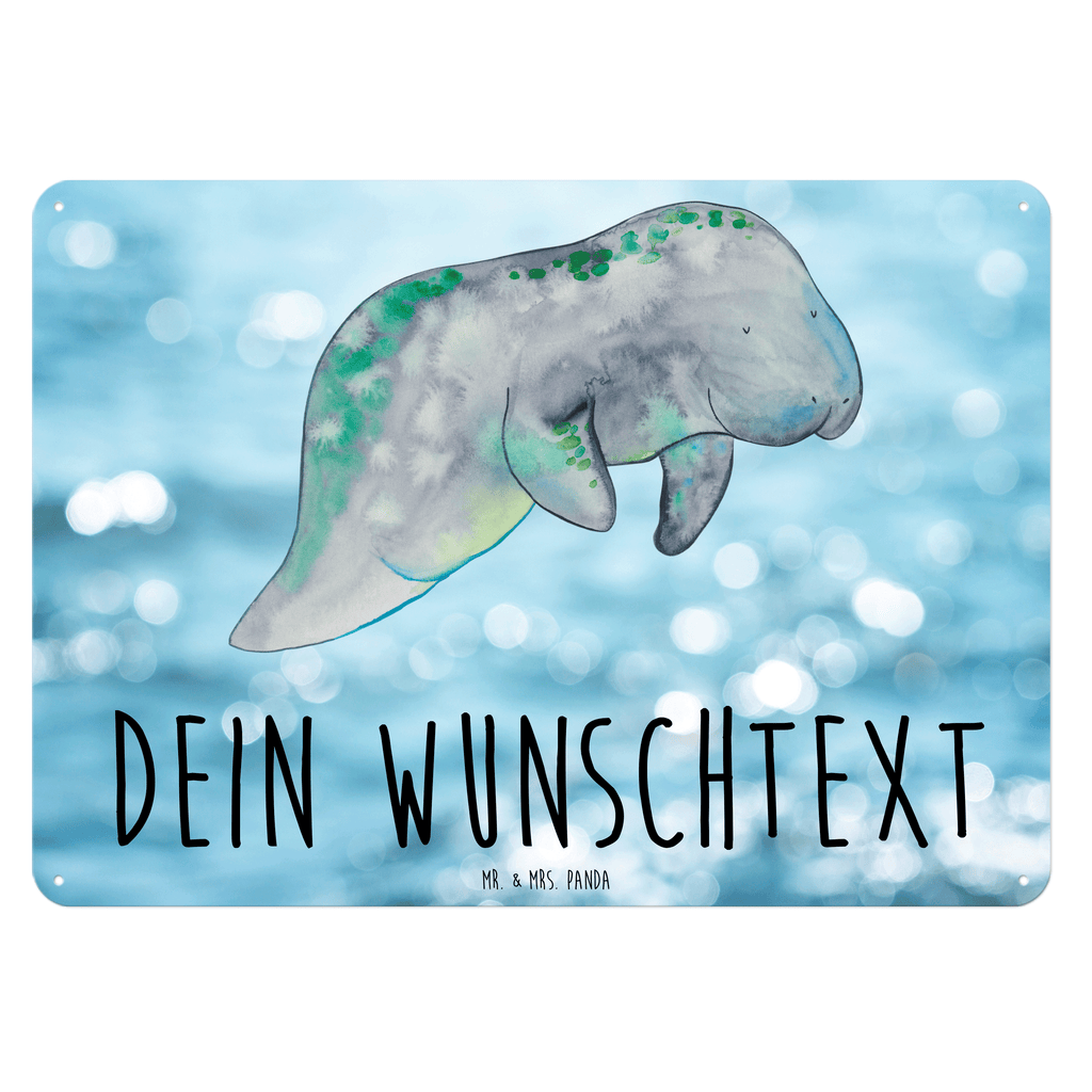 Personalisiertes Blechschild Seekuh chillt Blechschild, Metallschild, Geschenk Schild, Schild, Magnet-Metall-Schild, Deko Schild, Wandschild, Wand-Dekoration, Türschild, Meerestiere, Meer, Urlaub, Seekuh, Seekühe, Diät, Abnehmen, Zucker, Diätwahn, Essen, Süßigkeiten