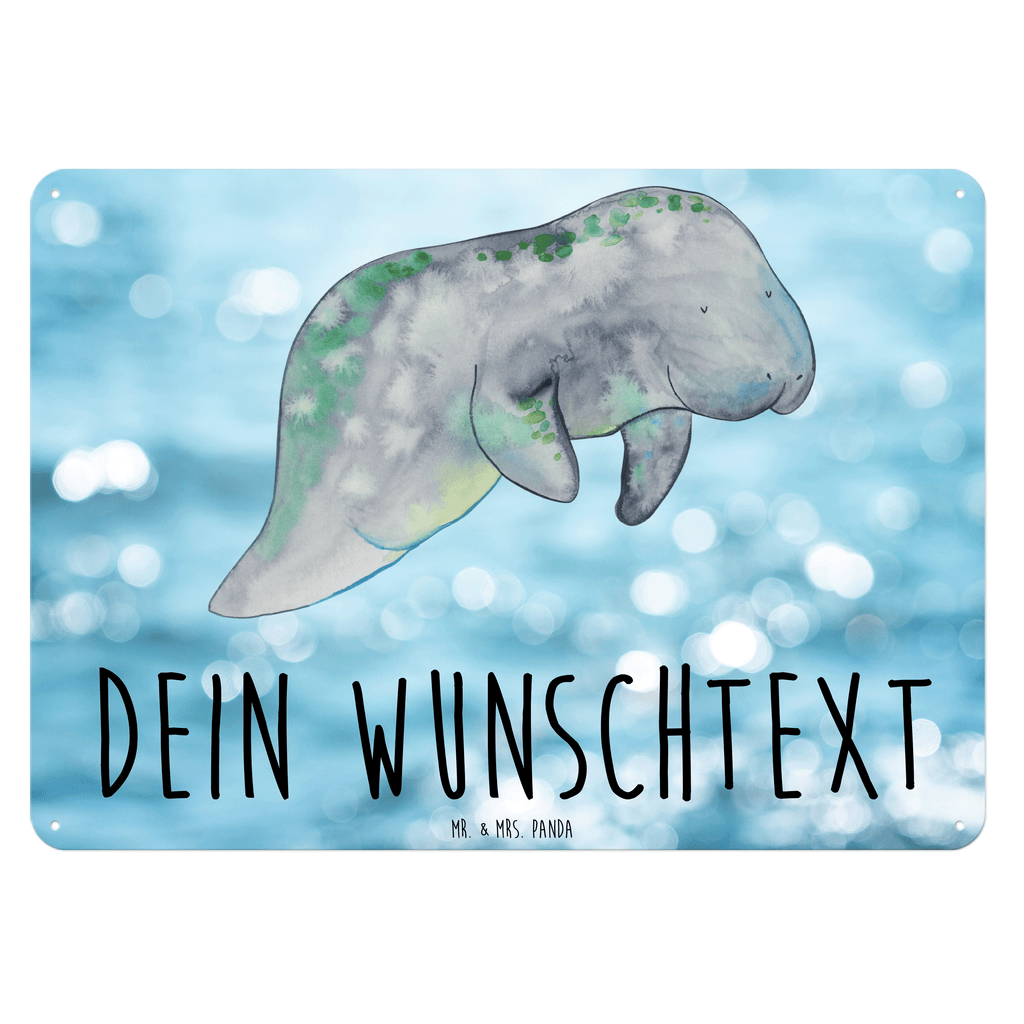 Personalisiertes Blechschild Seekuh chillt Blechschild, Metallschild, Geschenk Schild, Schild, Magnet-Metall-Schild, Deko Schild, Wandschild, Wand-Dekoration, Türschild, Meerestiere, Meer, Urlaub, Seekuh, Seekühe, Diät, Abnehmen, Zucker, Diätwahn, Essen, Süßigkeiten