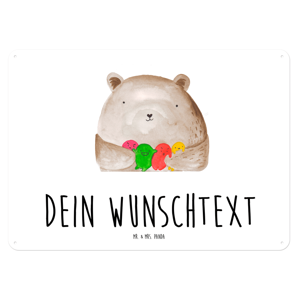 Personalisiertes Blechschild Bär Gefühl Blechschild, Metallschild, Geschenk Schild, Schild, Magnet-Metall-Schild, Deko Schild, Wandschild, Wand-Dekoration, Türschild, Bär, Teddy, Teddybär, Wahnsinn, Verrückt, Durchgedreht