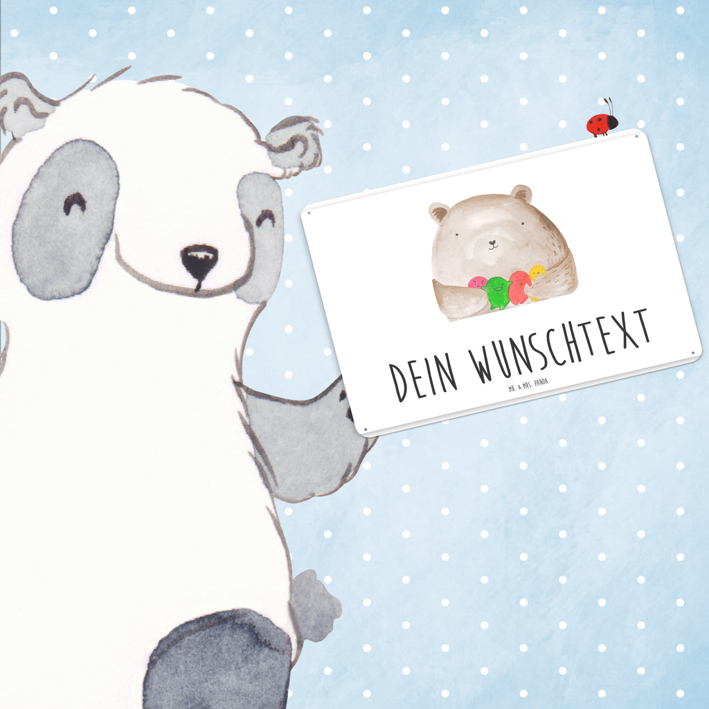 Personalisiertes Blechschild Bär Gefühl Blechschild, Metallschild, Geschenk Schild, Schild, Magnet-Metall-Schild, Deko Schild, Wandschild, Wand-Dekoration, Türschild, Bär, Teddy, Teddybär, Wahnsinn, Verrückt, Durchgedreht