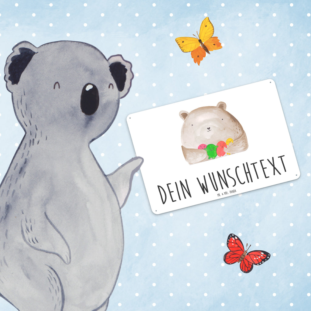 Personalisiertes Blechschild Bär Gefühl Blechschild, Metallschild, Geschenk Schild, Schild, Magnet-Metall-Schild, Deko Schild, Wandschild, Wand-Dekoration, Türschild, Bär, Teddy, Teddybär, Wahnsinn, Verrückt, Durchgedreht