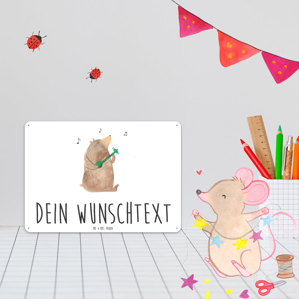 Personalisiertes Blechschild Bär Lied Blechschild, Metallschild, Geschenk Schild, Schild, Magnet-Metall-Schild, Deko Schild, Wandschild, Wand-Dekoration, Türschild, Bär, Teddy, Teddybär, Bärchen, Bear, Liebeslied, Lied, Song, Valentinstag, Valentine, Geschenk, Partner, Liebe, Freundin, Frau, Herz, Spruch