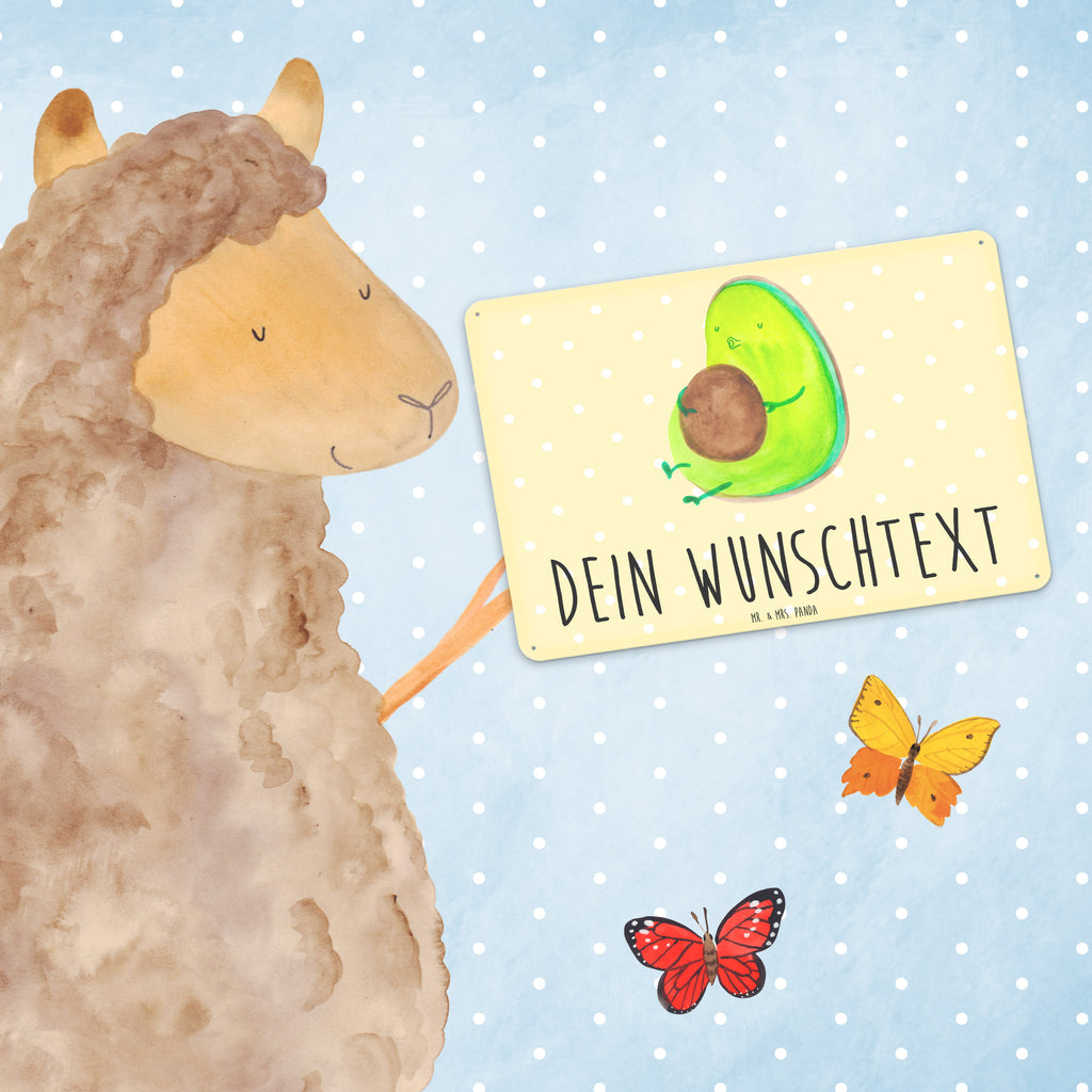 Personalisiertes Blechschild Avocado pfeift Blechschild, Metallschild, Geschenk Schild, Schild, Magnet-Metall-Schild, Deko Schild, Wandschild, Wand-Dekoration, Türschild, Avocado, Veggie, Vegan, Gesund, Diät, Abnehmen, Ernährung, dick sein, Pummelfee