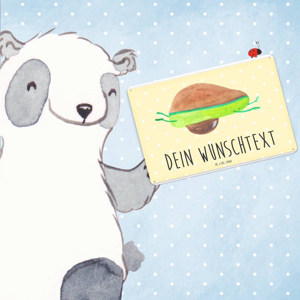 Personalisiertes Blechschild Avocado Yoga Blechschild, Metallschild, Geschenk Schild, Schild, Magnet-Metall-Schild, Deko Schild, Wandschild, Wand-Dekoration, Türschild, Avocado, Veggie, Vegan, Gesund, Avocado Yoga Vegan