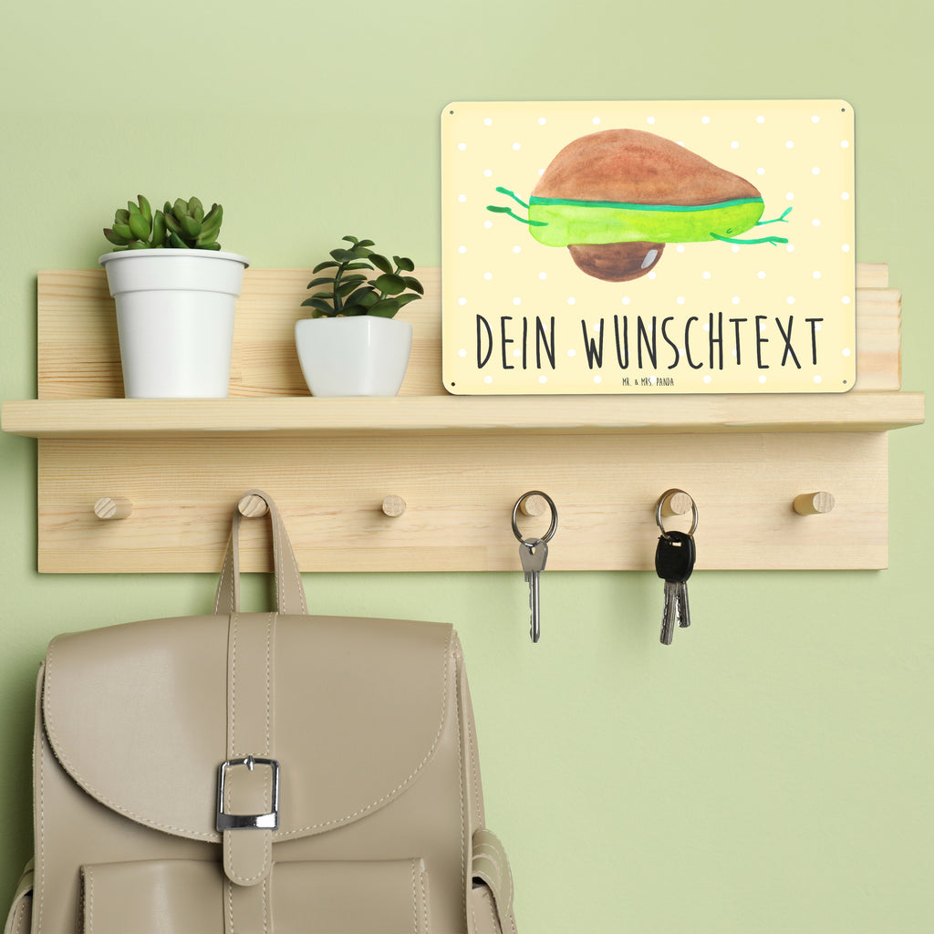 Personalisiertes Blechschild Avocado Yoga Blechschild, Metallschild, Geschenk Schild, Schild, Magnet-Metall-Schild, Deko Schild, Wandschild, Wand-Dekoration, Türschild, Avocado, Veggie, Vegan, Gesund, Avocado Yoga Vegan