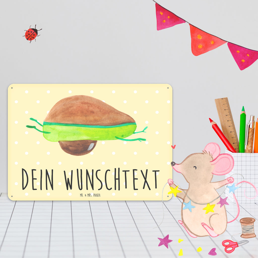 Personalisiertes Blechschild Avocado Yoga Blechschild, Metallschild, Geschenk Schild, Schild, Magnet-Metall-Schild, Deko Schild, Wandschild, Wand-Dekoration, Türschild, Avocado, Veggie, Vegan, Gesund, Avocado Yoga Vegan