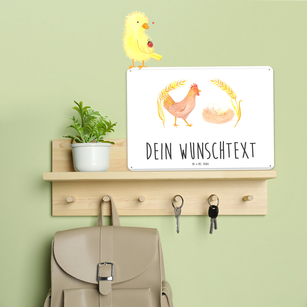 Personalisiertes Blechschild Huhn stolz Blechschild, Metallschild, Geschenk Schild, Schild, Magnet-Metall-Schild, Deko Schild, Wandschild, Wand-Dekoration, Türschild, Bauernhof, Hoftiere, Landwirt, Landwirtin, Hahn, Henne, Hühner, Eier, Hof, Landleben, Motivation, Geburt, Magie, Spruch, Schwangerschaft