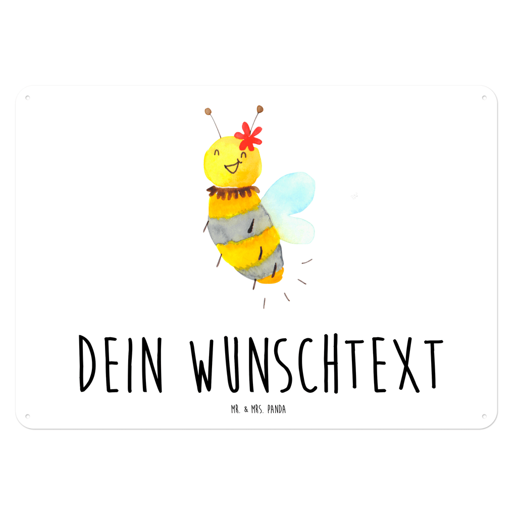 Personalisiertes Blechschild Biene Blume Blechschild, Metallschild, Geschenk Schild, Schild, Magnet-Metall-Schild, Deko Schild, Wandschild, Wand-Dekoration, Türschild, Biene, Wespe, Hummel