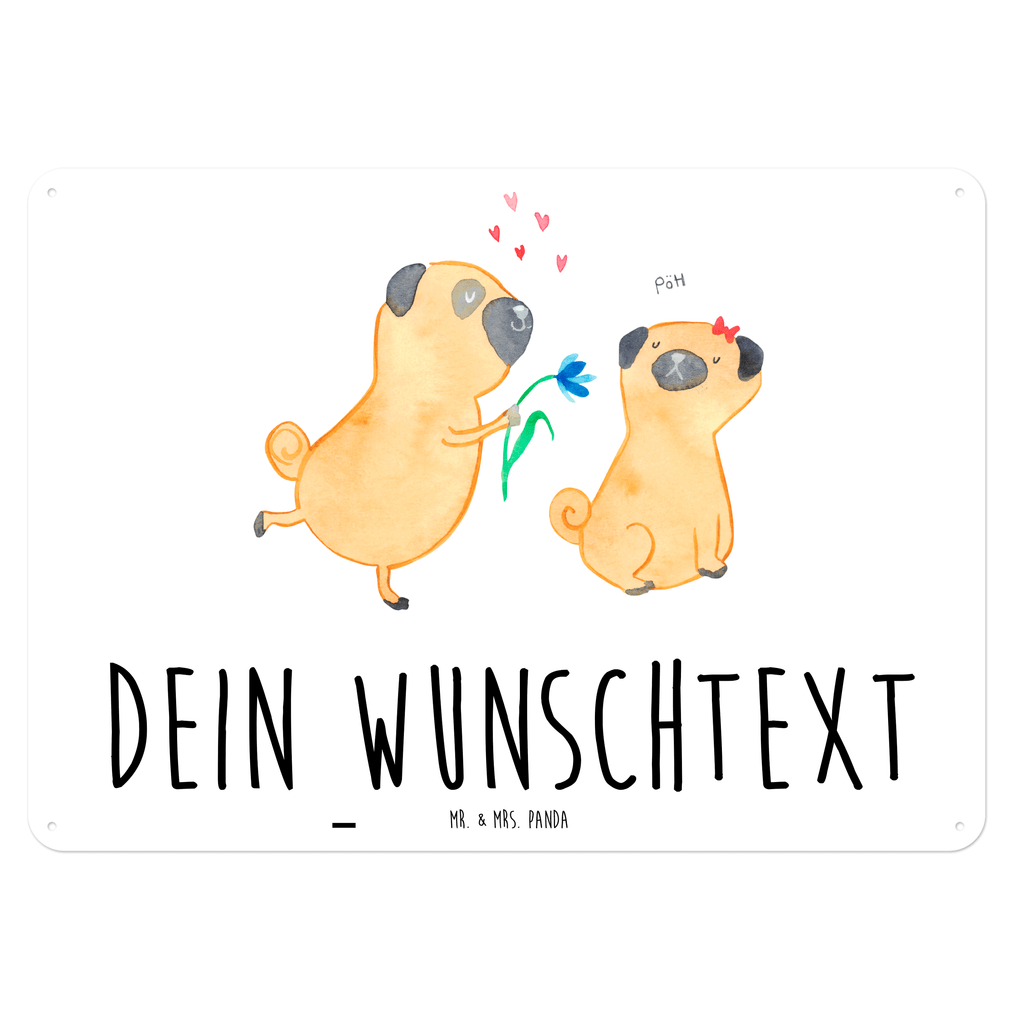 Personalisiertes Blechschild Mops verliebt Blechschild, Metallschild, Geschenk Schild, Schild, Magnet-Metall-Schild, Deko Schild, Wandschild, Wand-Dekoration, Türschild, Hund, Hundemotiv, Haustier, Hunderasse, Tierliebhaber, Hundebesitzer, Sprüche, Mops, Möpse, Hundeliebe, verliebt, Liebe, Liebesspruch. Verlobt, Geschenk Freund, Partner
