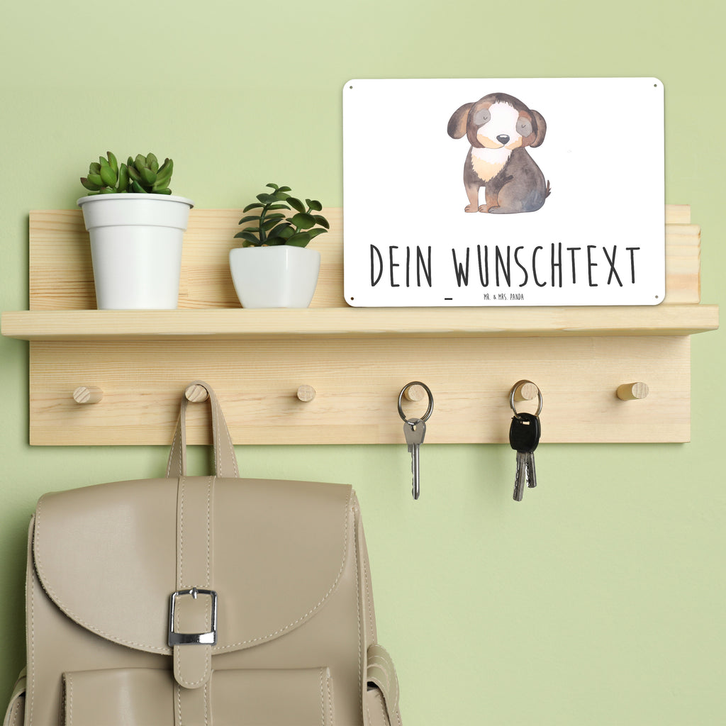 Personalisiertes Blechschild Hund entspannt Blechschild, Metallschild, Geschenk Schild, Schild, Magnet-Metall-Schild, Deko Schild, Wandschild, Wand-Dekoration, Türschild, Hund, Hundemotiv, Haustier, Hunderasse, Tierliebhaber, Hundebesitzer, Sprüche, schwarzer Hund, Hundeliebe, Liebe, Hundeglück