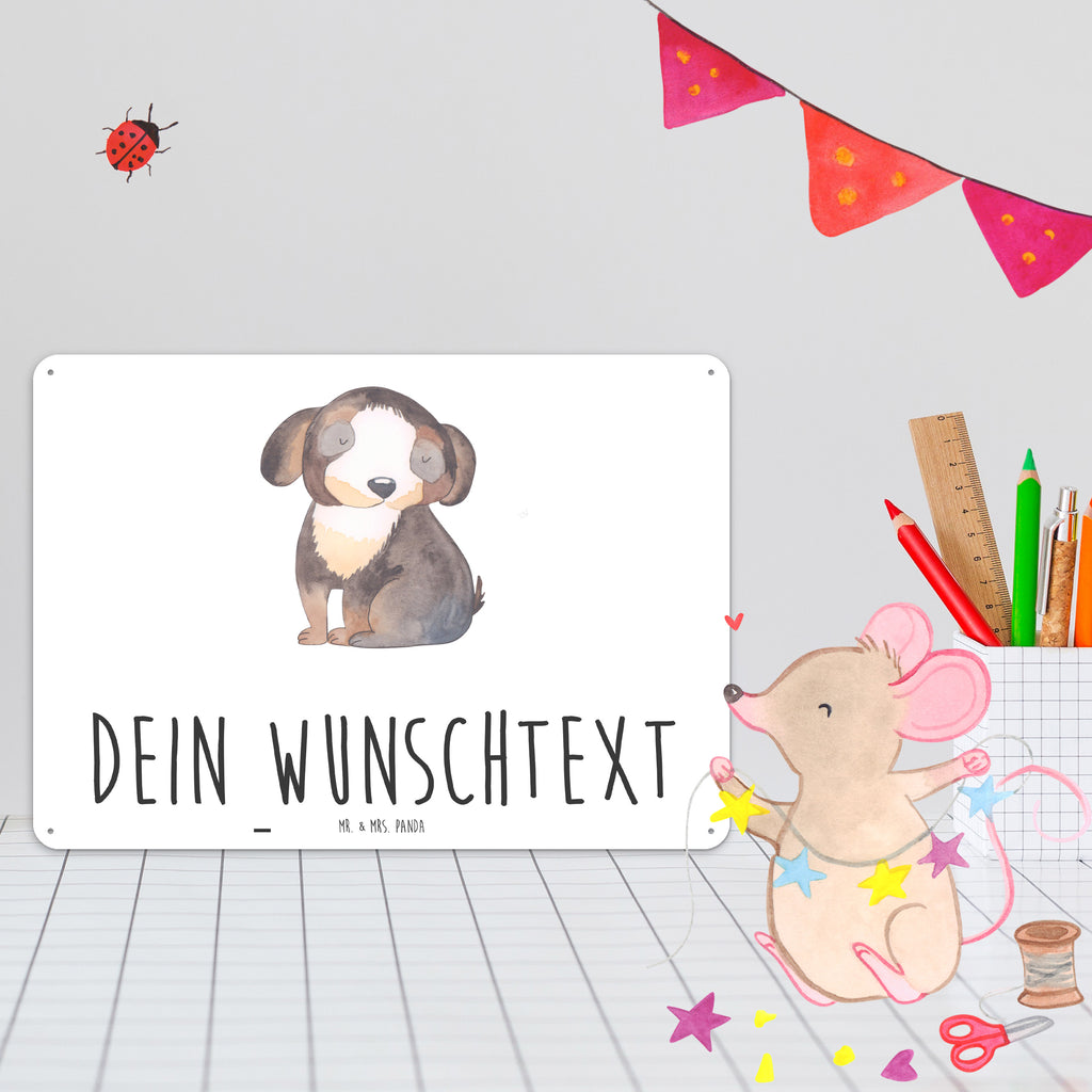 Personalisiertes Blechschild Hund entspannt Blechschild, Metallschild, Geschenk Schild, Schild, Magnet-Metall-Schild, Deko Schild, Wandschild, Wand-Dekoration, Türschild, Hund, Hundemotiv, Haustier, Hunderasse, Tierliebhaber, Hundebesitzer, Sprüche, schwarzer Hund, Hundeliebe, Liebe, Hundeglück
